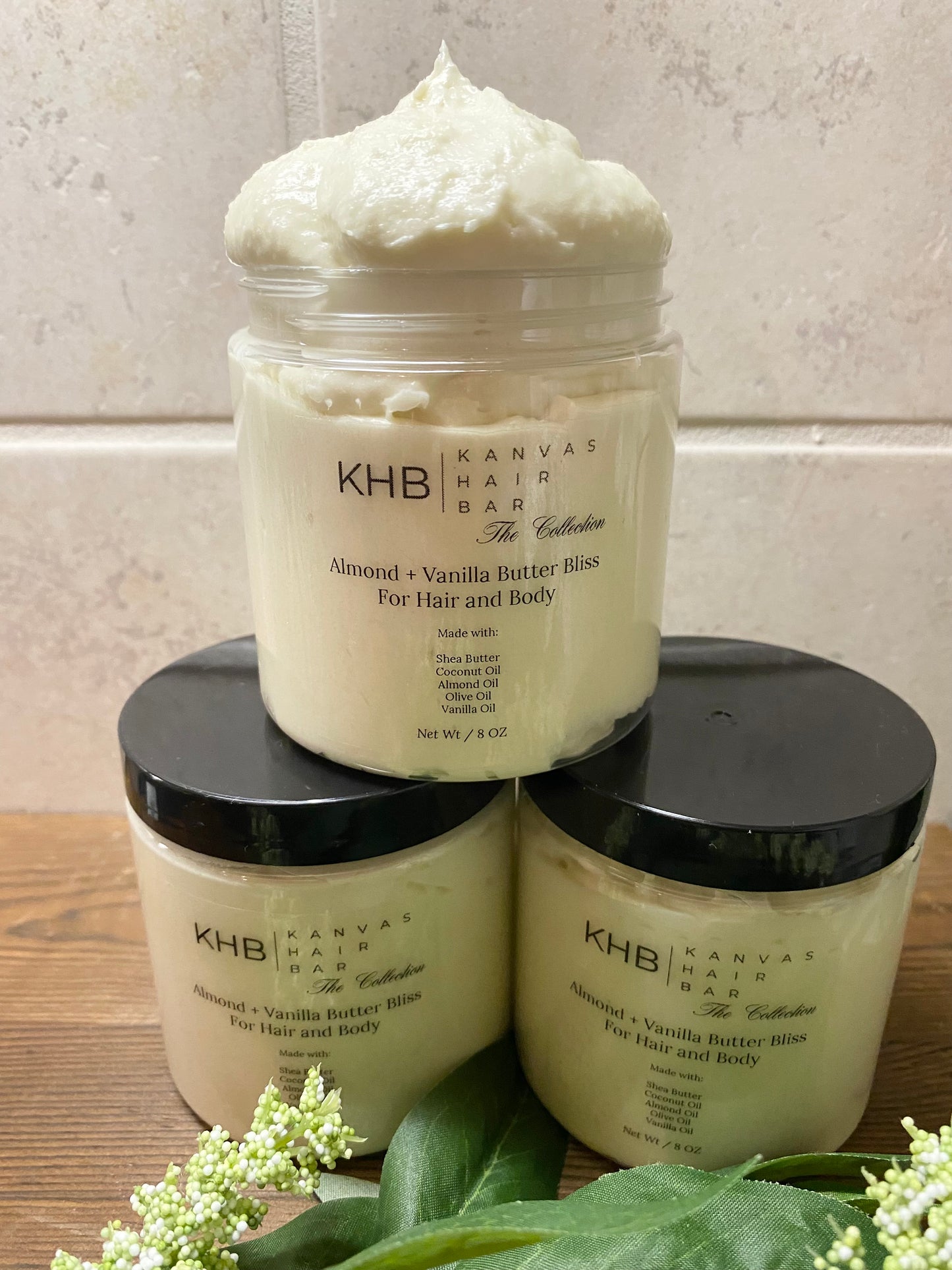 KHB The Collection Almond + Vanilla Butter Bliss For Hair and Body 8oz